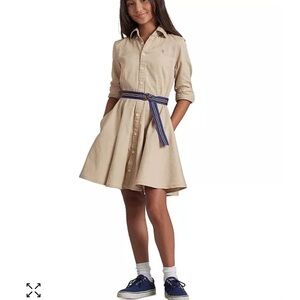 Polo Ralph Lauren
Big Girls Belted Cotton Chino Shirtdress
12